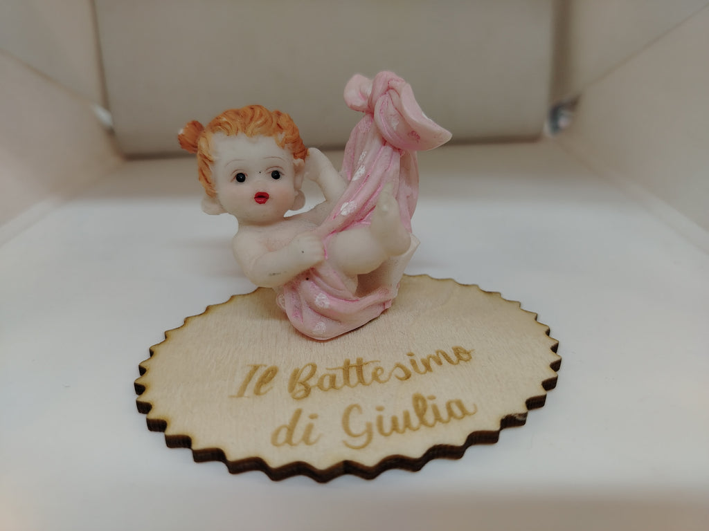 Baby con base legno personalizzata