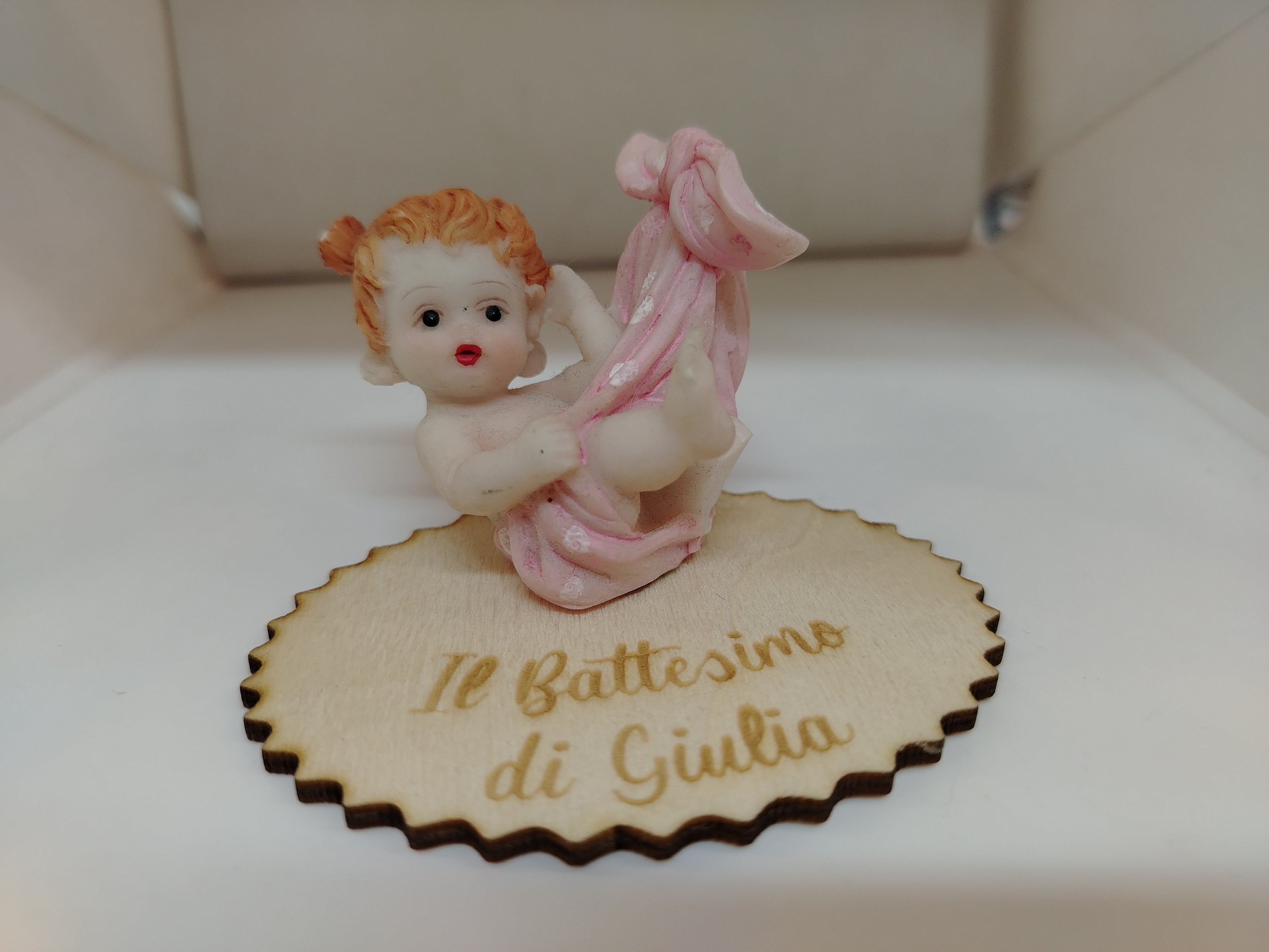 Baby con base legno personalizzata