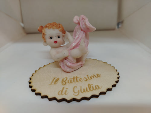 Baby con base legno personalizzata